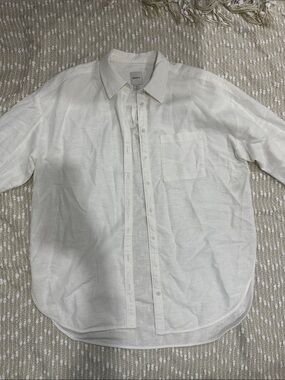 Maeve Ivory Casual Button-Down Shirt